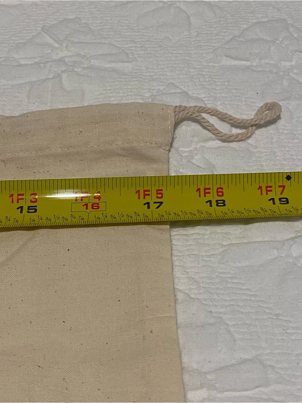 Lauren Ralph Lauren Beige Canvas Drawstring Dust Bag with Logo